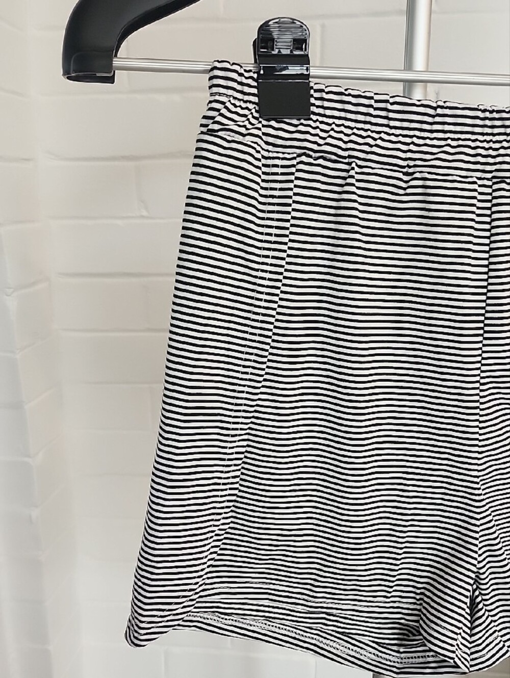 Striped Crop Tee & Shorts Sleep Set, Large - Picture 7 of 9